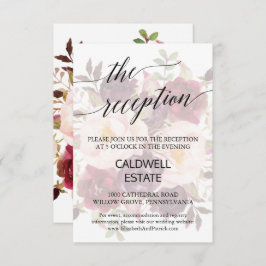 Elegante Calligraphie-Empfang-Karte verblasst Begleitkarte