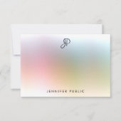 Elegante Calligraphie Monogram farbenfrohe Vorlage (Vorderseite)