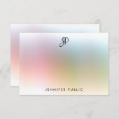 Elegante Calligraphie Monogram farbenfrohe Vorlage (Vorne/Hinten)