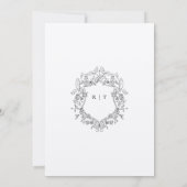 Elegante Calligraphie Monogram Sage Wedding Save The Date (Rückseite)