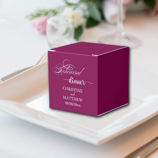 Elegante Calligraphie Probe Abendessen Geschenkschachtel