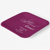 Elegante Calligraphie Probe Abendessen Pappteller (Gewinkelt)