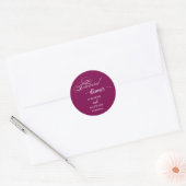 Elegante Calligraphie Probe Abendessen Runder Aufkleber (Umschlag)