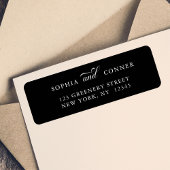 Elegante Calligraphie Rücksendeadresse Black