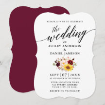 Elegante Calligraphie Script Mixed Floral Wedding
