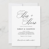Elegante Calligraphie sein Couple Shower Foto Einladung (Vorderseite)