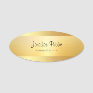 Elegante Calligraphische Skriptbezeichnung Gold-Vo Namensschild