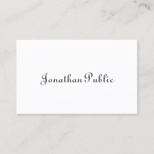 Elegante Calligraphische Skriptvorlage Minimalisti Visitenkarte