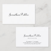 Elegante Calligraphische Skriptvorlage Minimalisti Visitenkarte (Vorne/Hinten)