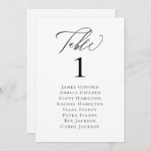 Elegante Calligraphy 12x18 Tischnummer Card (Vorne/Hinten)