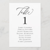 Elegante Calligraphy 12x18 Tischnummer Card (Vorderseite)