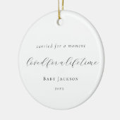 Elegante Calligraphy Baby Loss Memorial Keramik Ornament (Links)