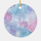 Elegante Calligraphy Baby Loss Weihnachtsschmuck (Hinten)