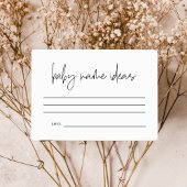 Elegante Calligraphy Baby Name Ideas, Babydusche Begleitkarte