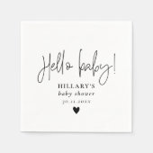 Elegante Calligraphy Baby Shower Serviette (Vorderseite)