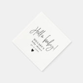Elegante Calligraphy Baby Shower Serviette (Ecke)