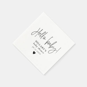 Elegante Calligraphy Baby Shower Serviette