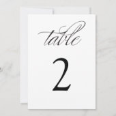 Elegante Calligraphy Black Wedding Tischnummern (Rückseite)
