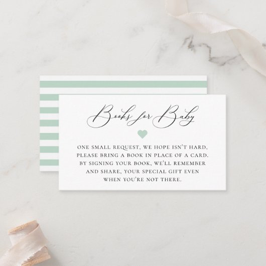 Elegante Calligraphy Book Request Enclosure Card Platzkarte (Vorderseite/Rückseite Beispiel)