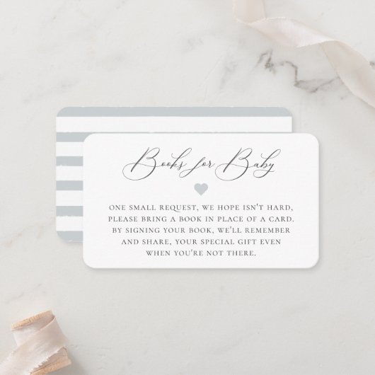 Elegante Calligraphy Book Request Enclosure Card Platzkarte (Vorderseite/Rückseite Beispiel)