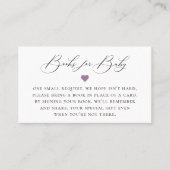 Elegante Calligraphy Book Request Enclosure Card Platzkarte (Vorderseite)