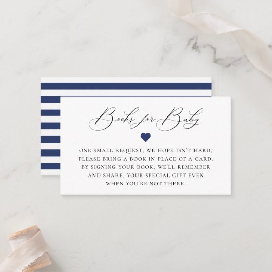 Elegante Calligraphy Book Request Enclosure Card Platzkarte (Vorderseite/Rückseite Beispiel)