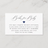 Elegante Calligraphy Book Request Enclosure Card Platzkarte (Vorderseite)