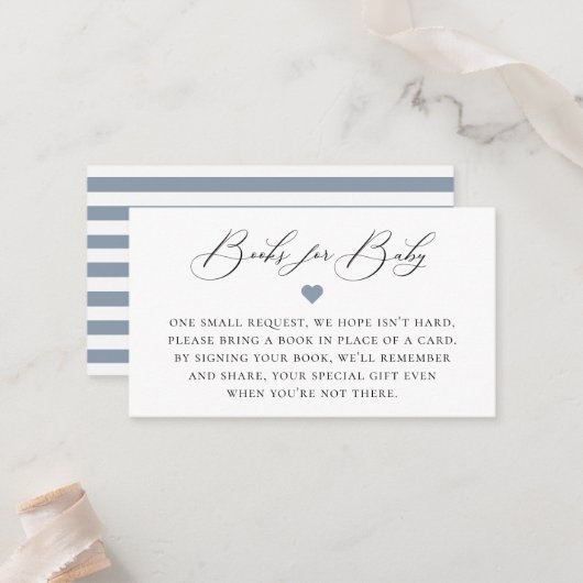 Elegante Calligraphy Book Request Enclosure Card Platzkarte (Vorderseite/Rückseite Beispiel)