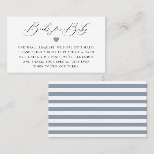 Elegante Calligraphy Book Request Enclosure Card Platzkarte (Vorne/Hinten)