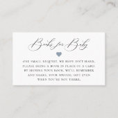 Elegante Calligraphy Book Request Enclosure Card Platzkarte (Vorderseite)