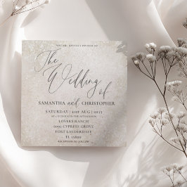 Elegante Calligraphy Champagne Gold Wedding Einladung