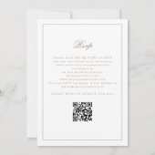 Elegante Calligraphy Champagne Gold Wedding Einladung (Rückseite)