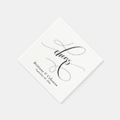Elegante Calligraphy Cheers Festive Wedding Serviette (Ecke)
