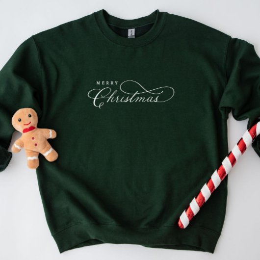 Elegante Calligraphy Christmas Sweatshirt