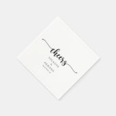 Elegante Calligraphy Classic Wedding Cheers Napkin Serviette (Ecke)