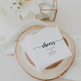 Elegante Calligraphy Classic Wedding Cheers Napkin Serviette