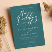 Elegante Calligraphy Classic Wedding Einladung