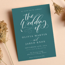 Elegante Calligraphy Classic Wedding Einladung