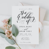 Elegante Calligraphy Classic Wedding Einladung