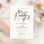 Elegante Calligraphy Classic Wedding Einladung<br><div class="desc">Elegante Calligraphy Classic Wedding Einladung</div>