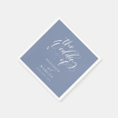 Elegante Calligraphy Classic Wedding Napkins Serviette (Ecke)