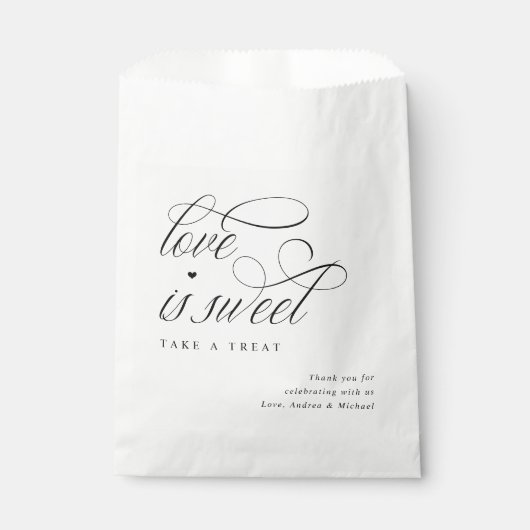 Elegante Calligraphy Classy Luxury Wedding Geschenktütchen (Vorderseite)