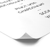 Elegante Calligraphy Drink Bar Menu Wedding Poster (Ecke)