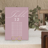 Elegante Calligraphy Dusty Rose Table Cards Einladung
