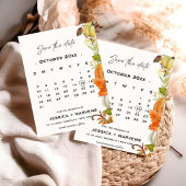 Elegante Calligraphy Fall Pumpkin Wedding Save The Date