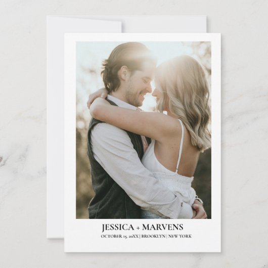 Elegante Calligraphy Fall Pumpkin Wedding Save The Date (Rückseite)