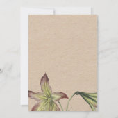 Elegante Calligraphy Floral Script Wedding Einladu Einladung (Rückseite)