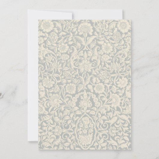 Elegante Calligraphy Floral Wedding Einladung (Rückseite)