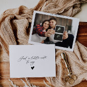 Elegante Calligraphy Formal Baby Announcement Card Dankeskarte