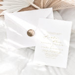 Elegante Calligraphy Gold Nuestra Boda Wedding Einladung<br><div class="desc">Diese elegante Kalligraphie Gold nuestra boda Hochzeitseinladung ist perfekt für eine rustikale Hochzeit. Das einfache und stilvolle Design zeichnet sich durch klassische und extravagante Schriftzeichen in Gold aus.</div>